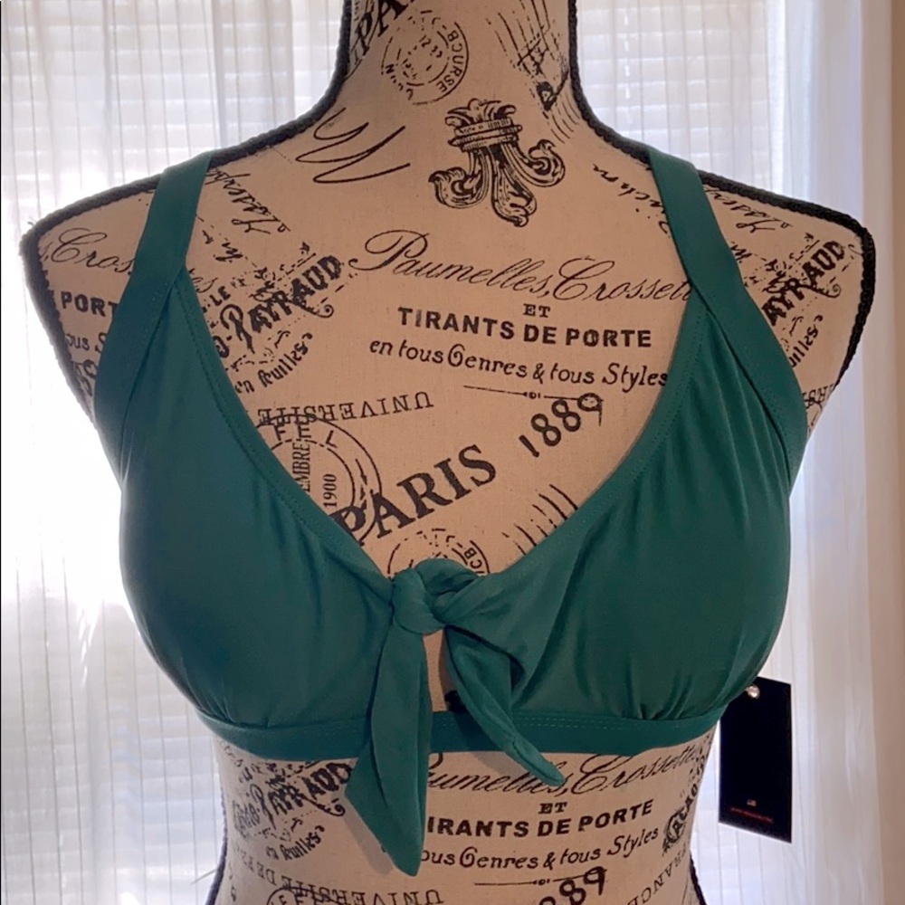 Emerald green bikini top